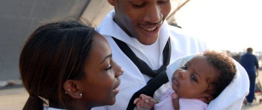 Navy family with newborn