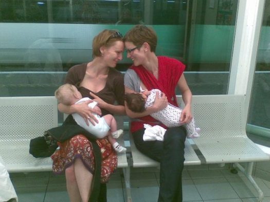 Two women breastfeeding
