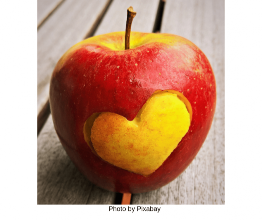 Apple with heart