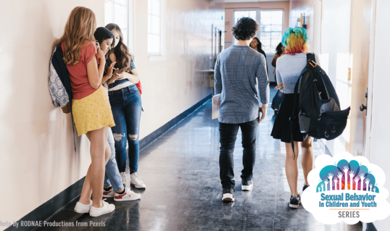 Middle School kids in hallway
