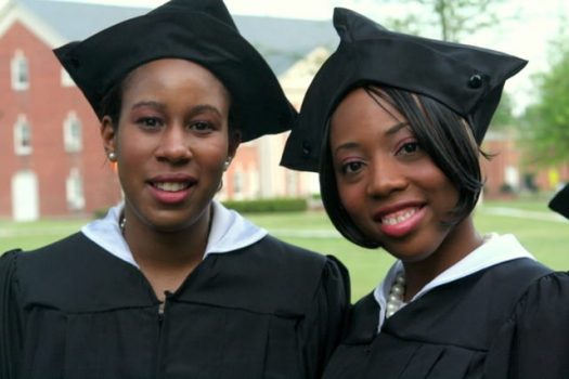 Two college graduates at Bennet College