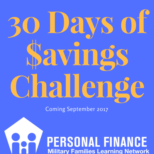 30 Days of $avings Challenge logo