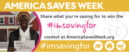 A promotional image created by America Saves for America Saves Week.