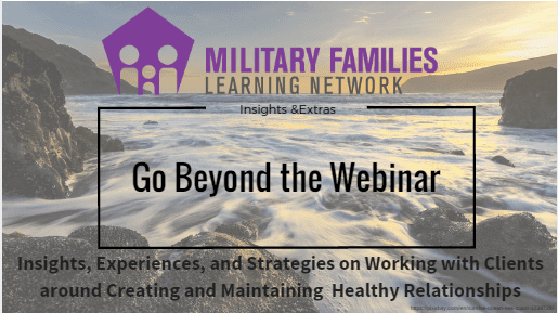 Go Beyond the Webinar - Healthy Relatinships banner image showing rocky shore at sunset