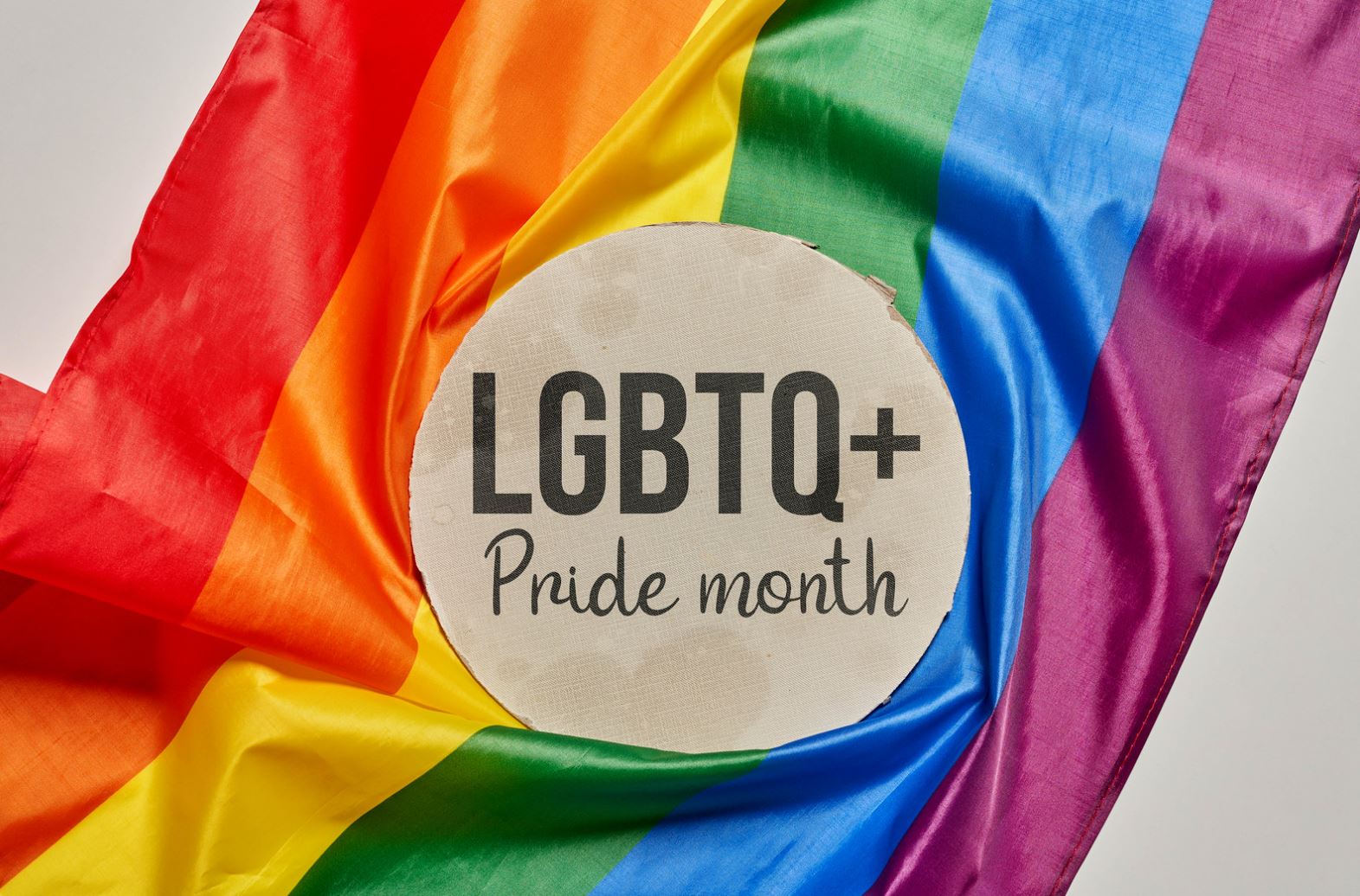 LGBTQ+ Pride month banner with rainbow colors 2022