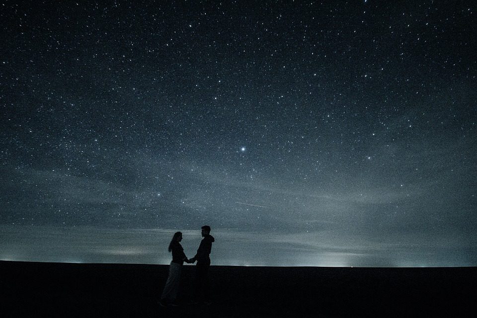 Couple under stars