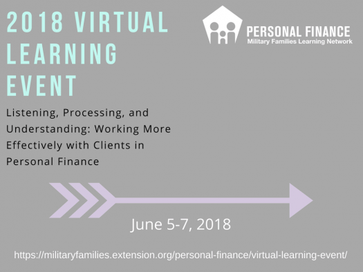 Promotional graphic of 2018 Personal Finance Virtual Learning Event