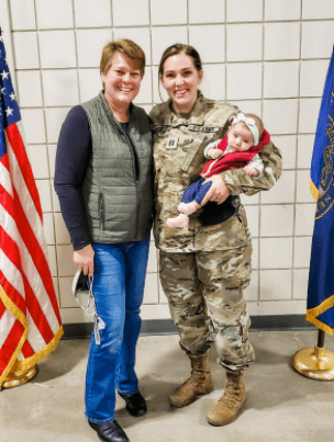 blogger with her daughter and granddaughter at military ritual