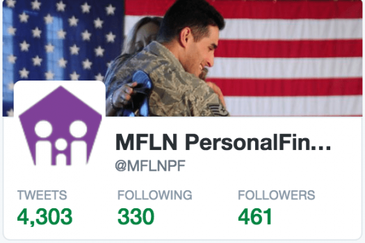 Screenshot of MFLNPF Twitter profile metrics