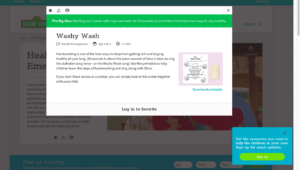 Washy Wash Activity