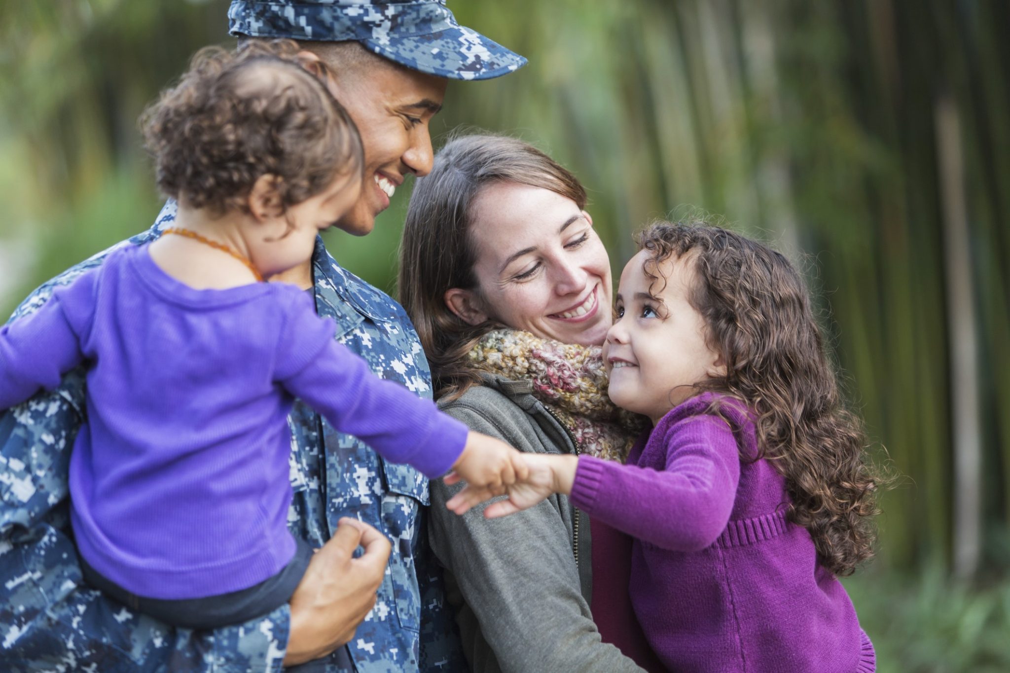 Military family with young children