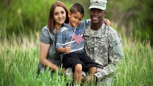 military family in field