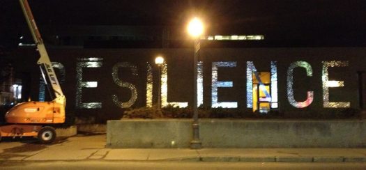Resilience Sign at Night