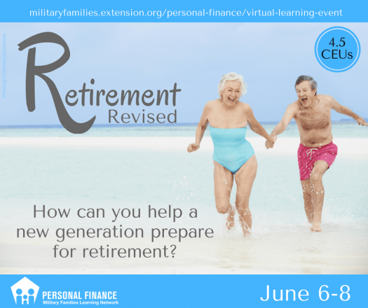 Retirement Revised banner image showing senior couple running together on the beach next to the words, "How can you help a new generation prepare for retirement?"