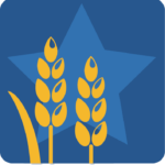 2023 MFRA logo wheat icon in front of a blue star