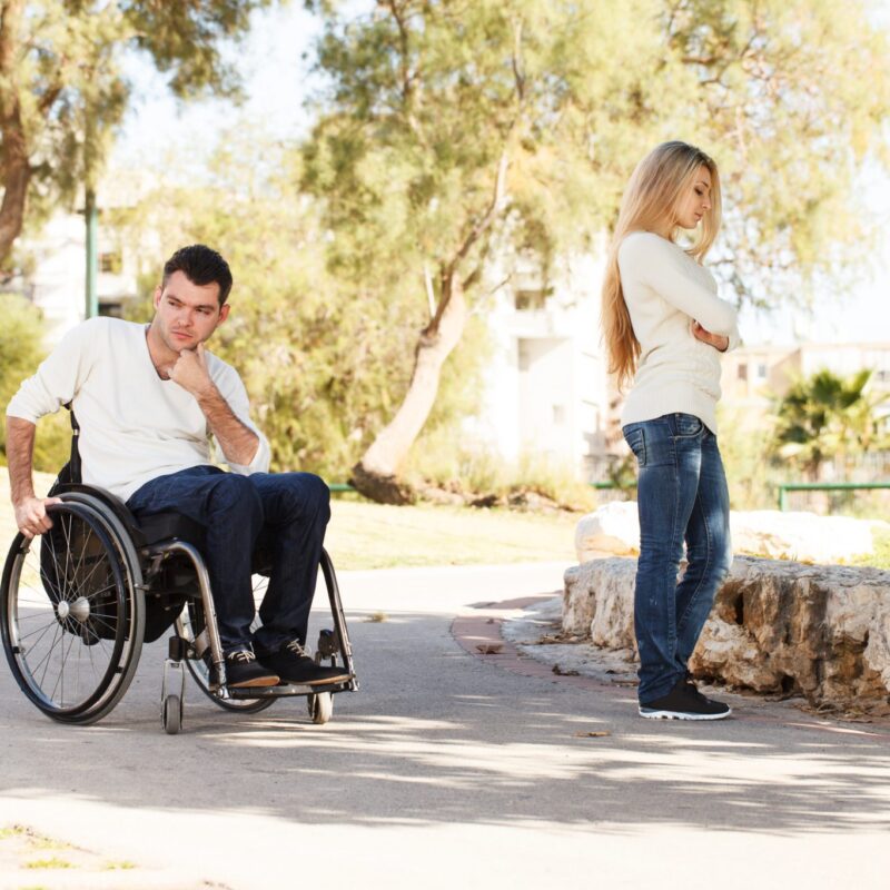 Disabled Man.We're not together