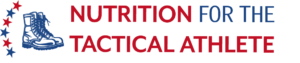 Nutrition for the Tactical Athlete with boots and stars to the left - logo design