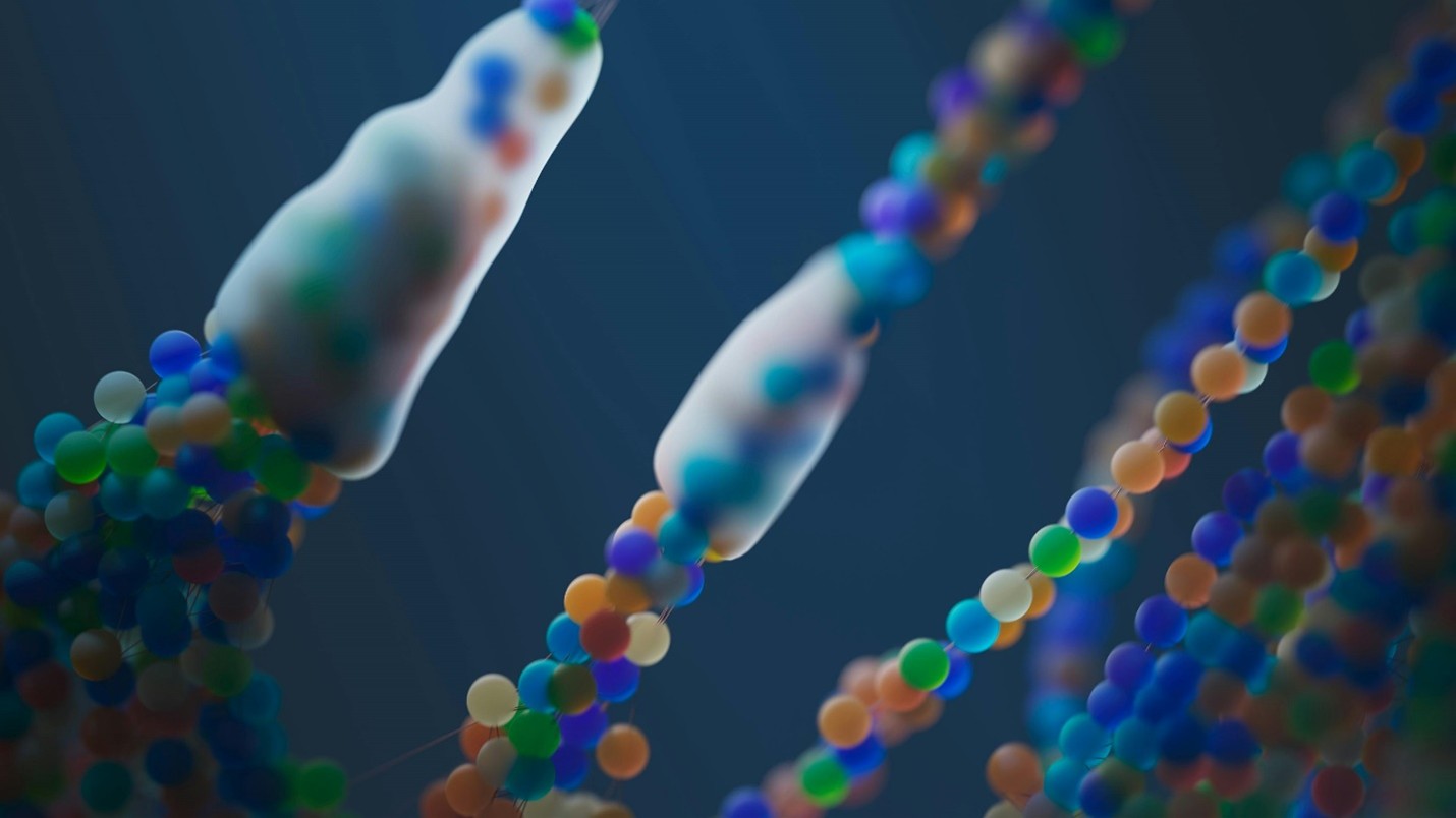 Up-close image of DNA